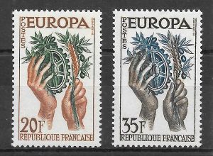filatelia colección Europa Francia 1957