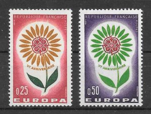 filatelia colección Europa 1964