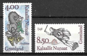 coleccion sellos tema svaruios Groenlandia 1995
