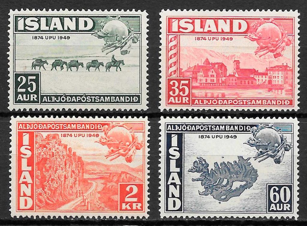sellos temas varios Islandia 1949