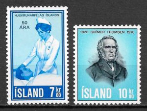 filatelia temas varios Islandia 1970