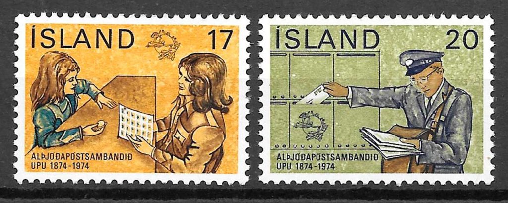 filatelia temas varios Islandia 1974