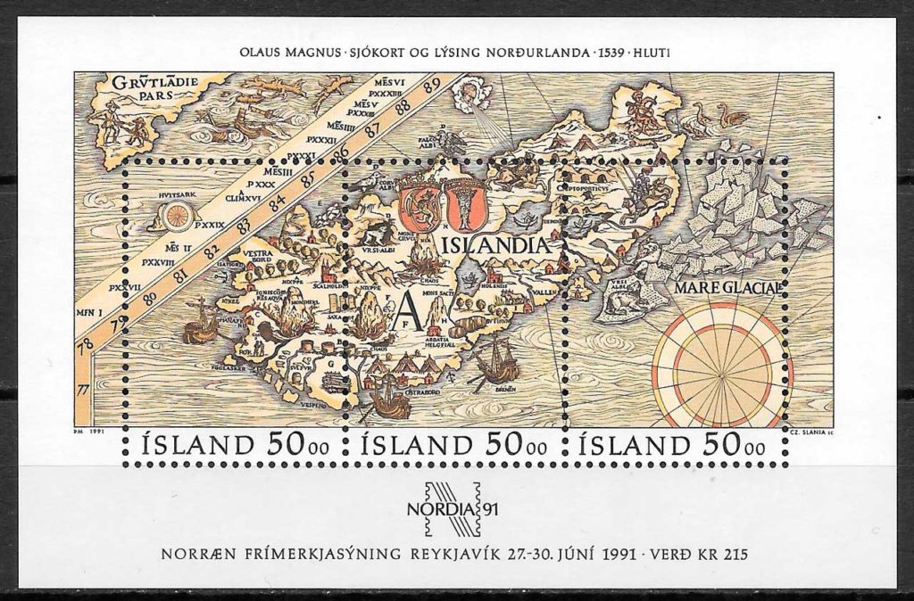 sellos temas varios Islandia 1991
