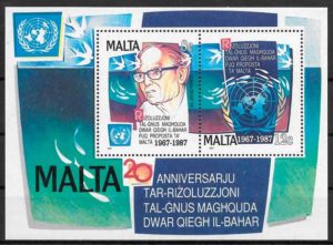 coleccion sellos temas varios Malta 1987