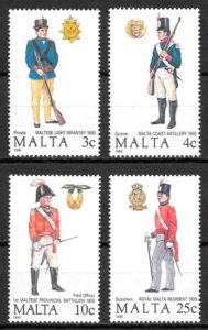 sellos temas varios Malta 1988