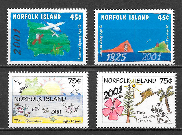 sellos temas varios Norfolk Island 2000