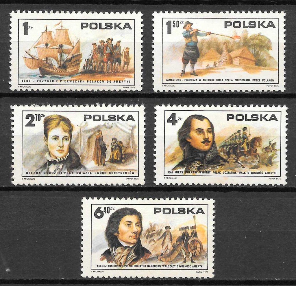 filatelia temas varios Polonia 1975