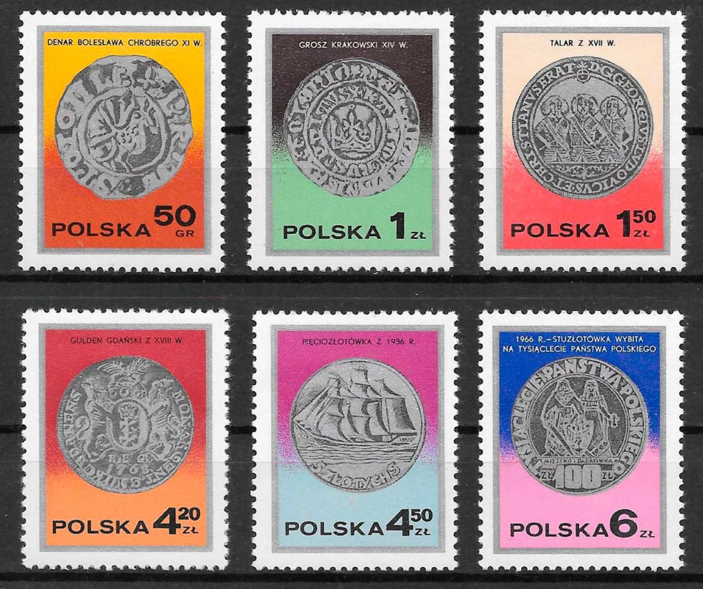 sellos temas varios Polonia 1977
