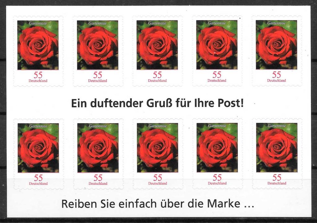 coleccion sellos rosas Alemania 2008