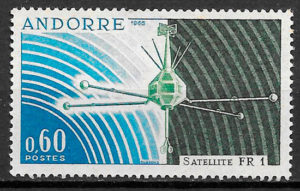 selos espacio Andorra Francesa 1966