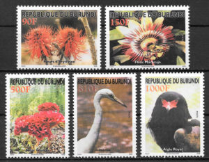 filatelia fauna Burundi 2008