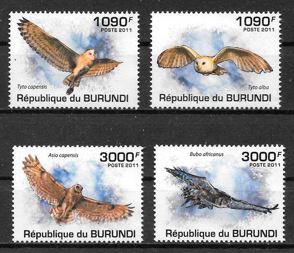 colección sellos fauna Burundi 2011