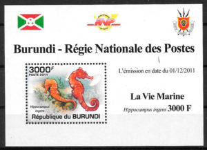 filatelia fauna Burundi 2011