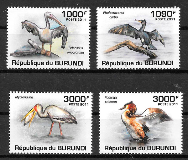 colección sellos fauna Burundi 2011