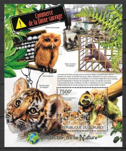 sellos fauna BURUNDI 2012