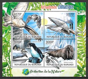 filatelia colección fauna Burundi 2012