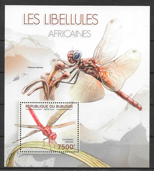 coleción sellos fauna Burundi 2012