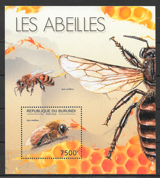 coleción sellos fauna Burundi 2012