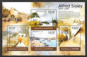 colección sellos arte Burundi 2012