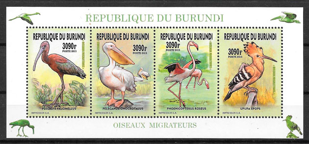 sellos fauna Burundi 2016