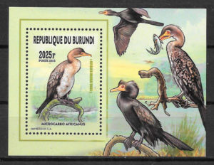 filatelia colección fauna Burundi 2016