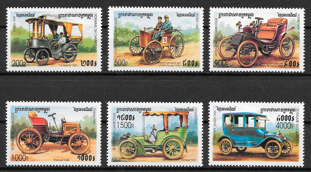 sellos transporte Camboya 1999