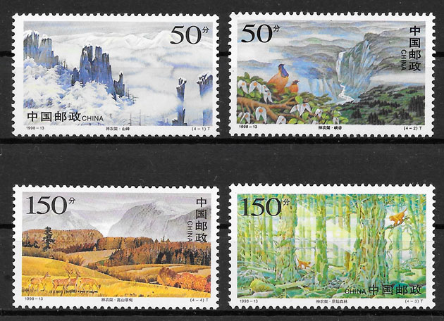 colección sellos arquitectura China 1998