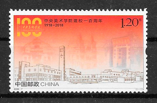 filatelia arquitectura China 2018