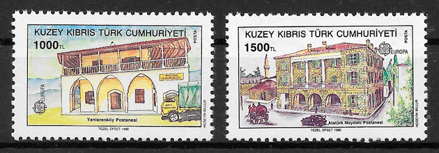sellos Europa Chipre Turco 1990