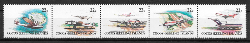 filatelia transporte Cocos Islands 1981