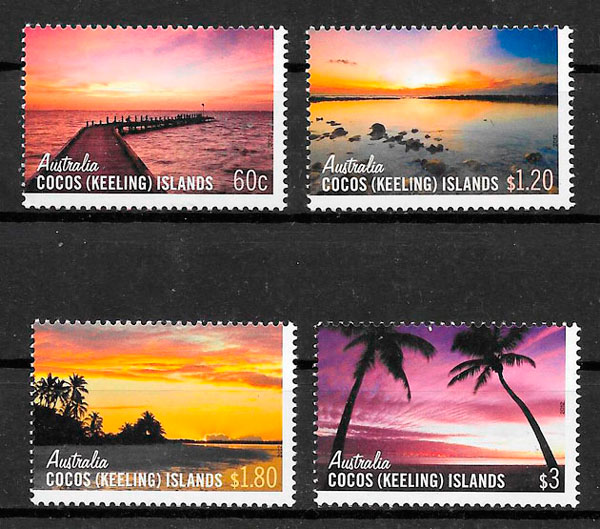 colección sellos turismo Cocos Islands 2012