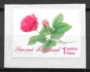 filatelia coleccion rosas Finlandia 2004