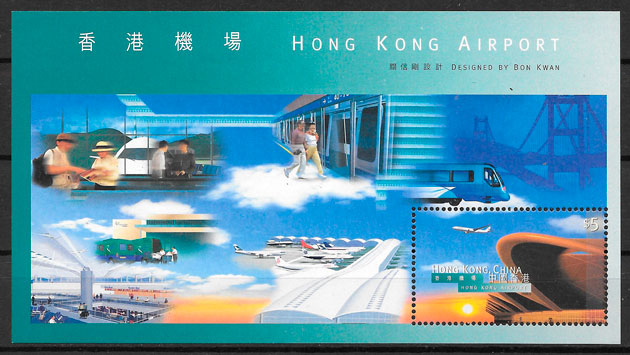filatelia colección transporte Hong Kong