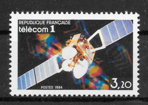 filatelia colección espacio Francia 1984