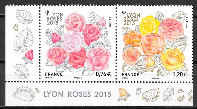 sellos rosas FRancia 2015