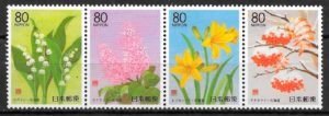 filatelia coleccion flora Japon 1991