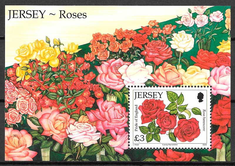 coleccion sellos rosas Jersey 2010