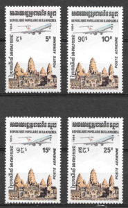 filatelia colección transporte Kampuchea 1984
