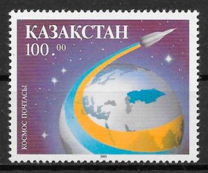 filatelia espacio Kazajastan 1993