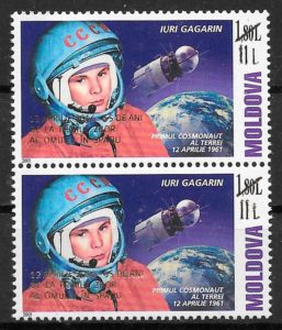 filatelia coleccion espacio Moldavia 2001