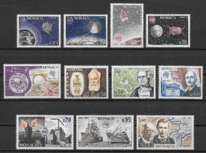 filatelia espacio Mónaco 1965