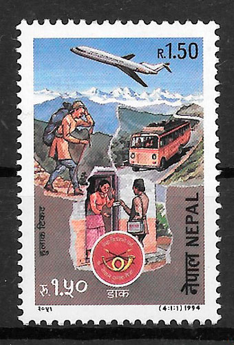 filatelia transporte Nepal 1994