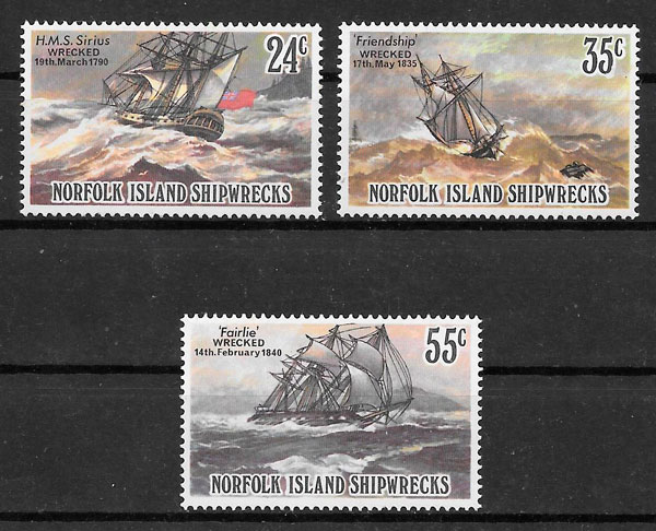 filatelia transporte Norfolk Island 1982