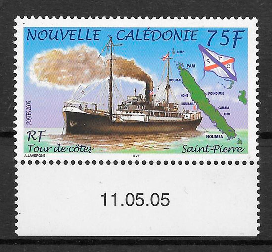 sellos transporte Nueva Caledonia 2005