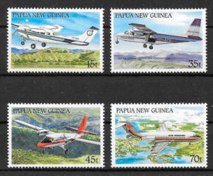 filatelia colección transporte Ppapua y Nueva Guinea 1987