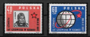 filatelia coleccion espacio Polonia 1961