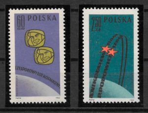filatelia coleccion espacio Polonia 1961