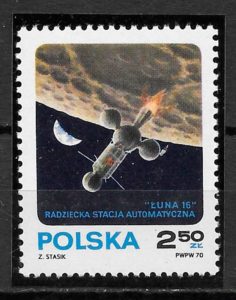 sellos espacio Polonia 1970