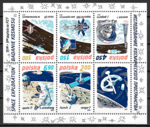 sellos espacio Polonia 1980
