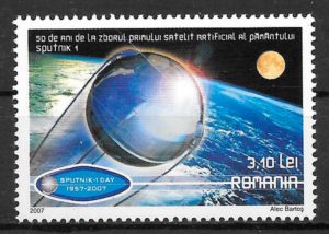filatelia espacio Rumania 2007